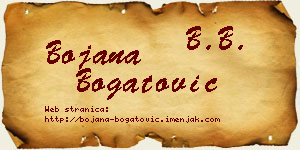 Bojana Bogatović vizit kartica